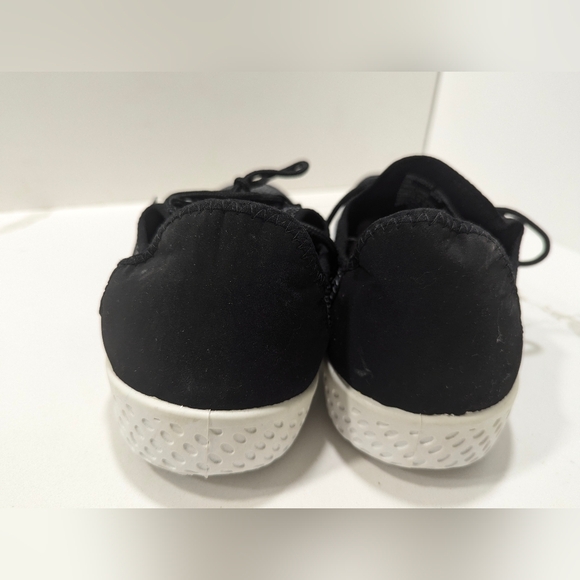 NWT George memory foam black white slip-on knit shoes walking sneakers size 13 - Picture 9 of 11